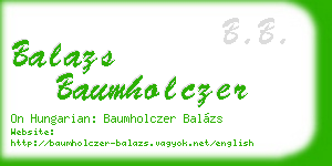 balazs baumholczer business card
